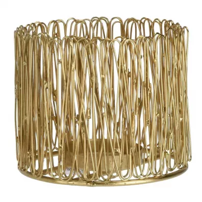 H&S Decoration Designerski lampion 10x13 cm zoty