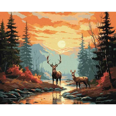 Ideyka Malowanie po numerach - Elegancki jele� 40x50cm