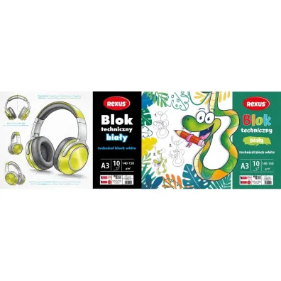 Beniamin Blok techniczny bia�y A3/10K mix