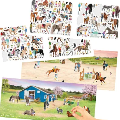 Zestaw kreatywny z naklejkami Happy Horses 13586A