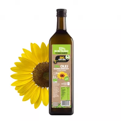 Big Nature Olej s�onecznikowy t�oczony na zimno 1 l Bio