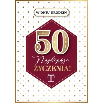 Armin Style KARNET URODZINY 50 B6 Z KOP AS GM-1218 FOL