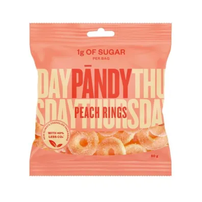 Pandy �elki bez cukru Peach Rings 50 g