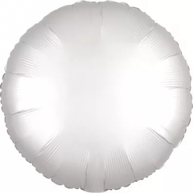 Amscan Balon foliowy Lustre bia�y okr�g�y 43cm