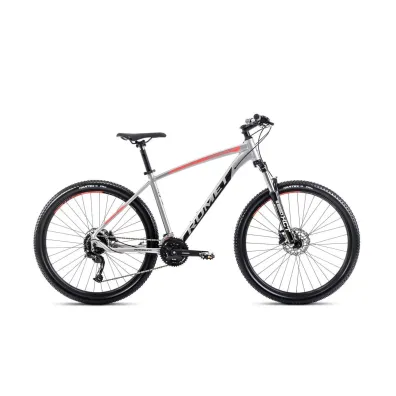 Romet Rower g�rski RAMBLER R7.4 2024 srebrno-czerwono-grafitowy 20 L