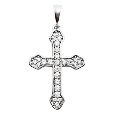 Zawieszka Krzy�yk z Cyrkoniami 26x17mm