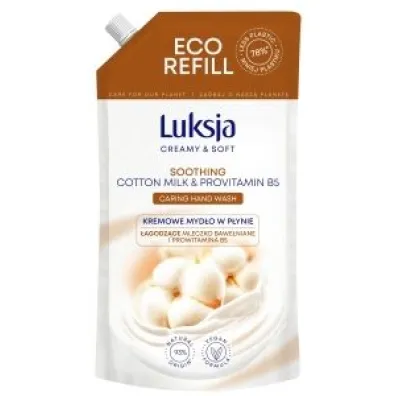 Luksja Creamy & Soft �agodz�ce kremowe myd�o w p�ynie Mleczko Bawe�niane i Prowitamina B5 900 ml