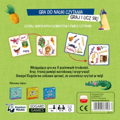 Bjka na czytanie. Gra do nauki czytania Edgard