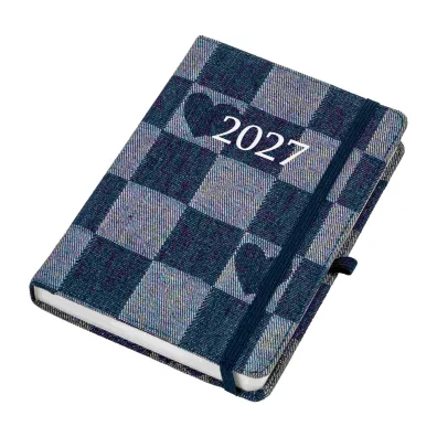 Kalendarz 2027 Jazz B6 dzienny jeans-serca