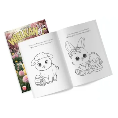 Kolorowanka z naklejkami Wielkanoc z barankiem