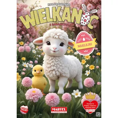 Kolorowanka z naklejkami Wielkanoc z barankiem - Agata Niemirska