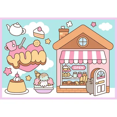 Puzzle Pusheen 4x250 Poznajcie Pusheena TREFL