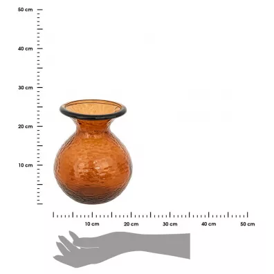 Atmosphera Szklany wazon Bursztynowy 25 cm