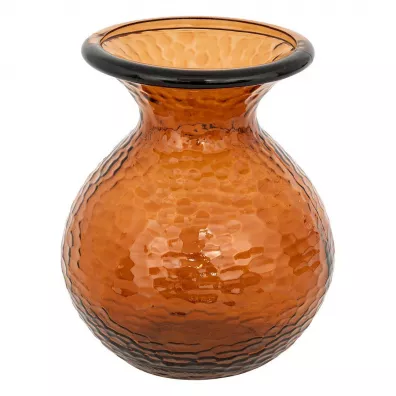 Atmosphera Szklany wazon Bursztynowy 25 cm