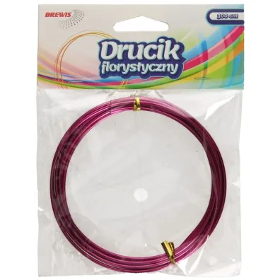 Brewis Druciki florystyczne r�owe 3m x 2 mm