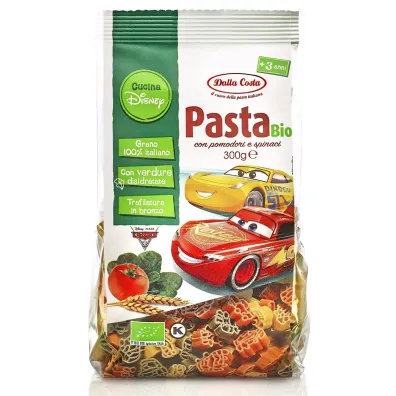 Makaron semolinowy tr�jkolorowy Disney Auta 300 g Bio