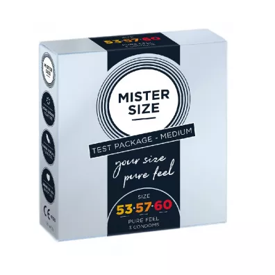 Mister Size Condoms prezerwatywy dopasowane do rozmiaru 53mm 57mm 60mm 3 szt.