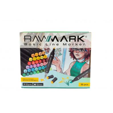 Rawmark Markery Basic Line + 5 stron 36 szt.