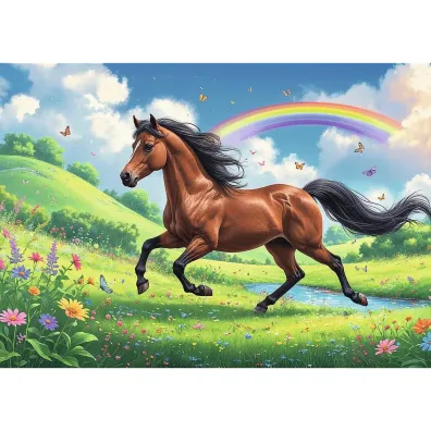 Puzzle 200 el. Dostojny ko� Trefl