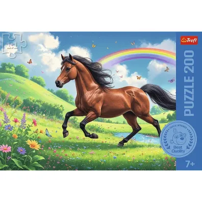 Puzzle 200 el. Dostojny ko� Trefl