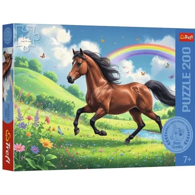 Puzzle 200 el. Dostojny ko� Trefl