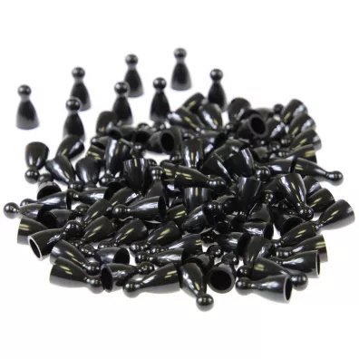 Pionki do gry z gwk - czarne Plastic Polska