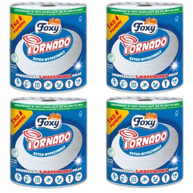 Foxy Rcznik papierowy Tornado 3-warstwowy zestaw 4 szt.