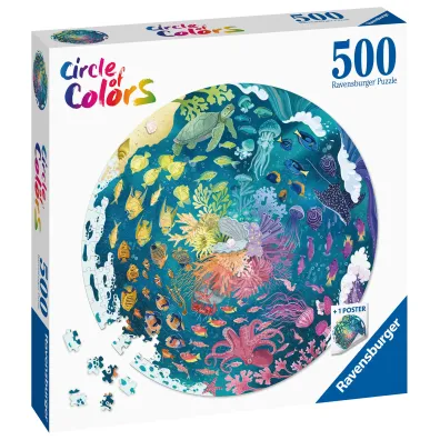 Puzzle okr�g�e 500 el. Circle of Colors. Paleta kolor�w. Ocean Ravensburger