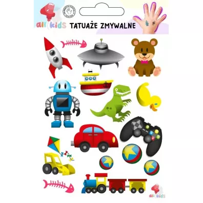 Tatua�e zmywalne dla dzieci Gry i zabawki All4Kids