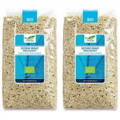 Bio Planet Sezam biay nieuskany Zestaw 2 x 1 kg Bio