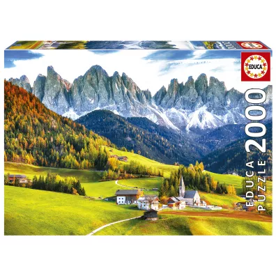 Puzzle 2000 el. Jesie� w Dolomitach, W�ochy Educa