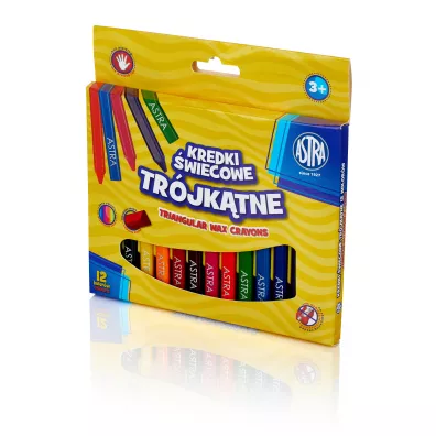 Astra Kredki wiecowe trjktne 12 szt.