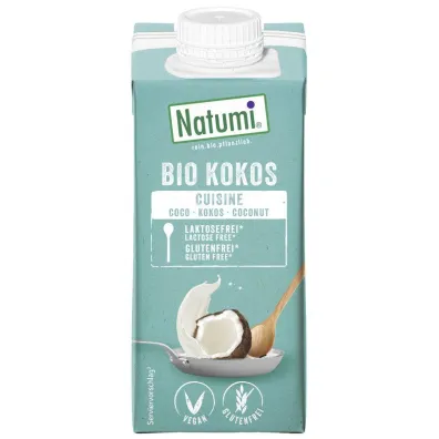Natumi Zag�szczony produkt kokosowy do gotowania i pieczenia bezglutenowy Zestaw 3 x 200 ml Bio