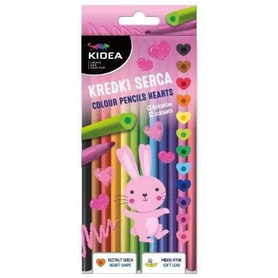 Derform Kredki serca 12 szt.