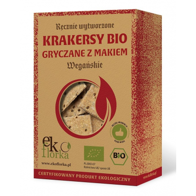 Ekoflorka Krakersy gryczane z makiem 90 g Bio
