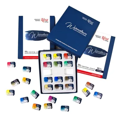 Rosa Farby akwarelowe w kostkach classic 12 kolor�w