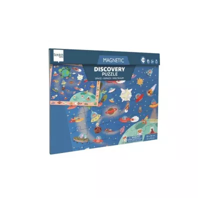 Puzzle magnetyczne i gra 2w1 Kosmos Scratch