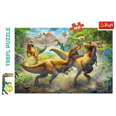 Puzzle 160 el. Walcz�ce Tyranozaury Trefl