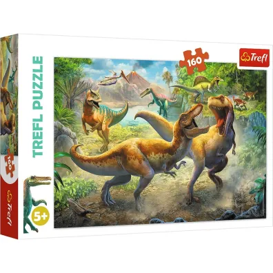 Puzzle 160 el. Walcz�ce Tyranozaury Trefl
