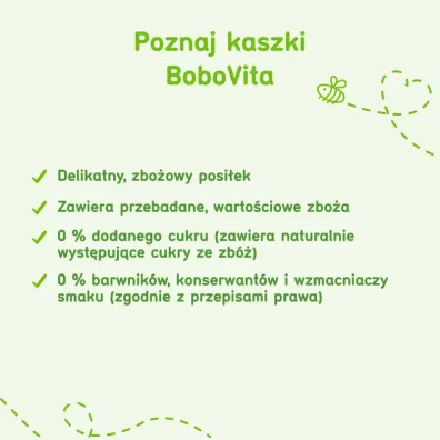 BoboVita Porcja Zb� Kaszka bezmleczna 7 zb� zbo�owo-jaglana pe�noziarnista po 8. miesi�cu 170 g