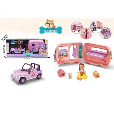 Auto z przyczep� play pocket window 50x12,5x18,7cm Madej