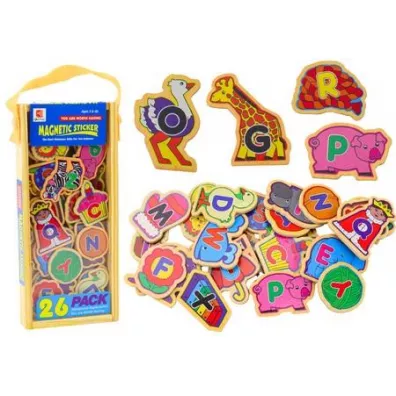 Zestaw magnesy drewniane LeanToys