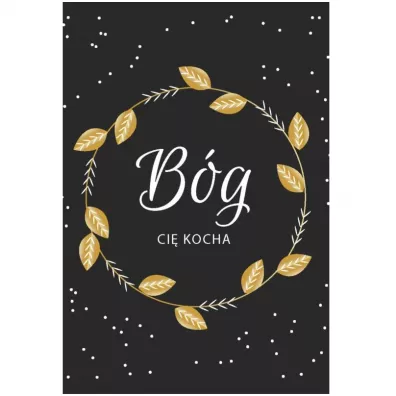Kartka skadana Bg Ci kocha, zocona