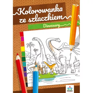 Kolorowanka ze szlaczkiem Dinozaury - Natalia Logvanova