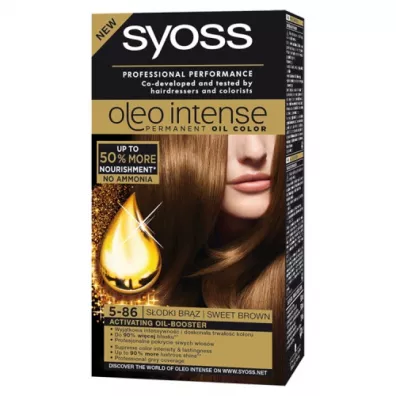 Syoss Oleo Intense farba do w�os�w trwale koloryzuj�ca z olejkami 5-86 S�odki Br�z