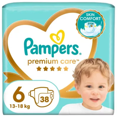 Pampers Pieluchy Extra Large 6 Premium Care (13+ kg) 38 szt.