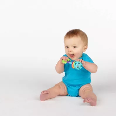 Grzechotka sztanga, zabawka sensoryczna, 0 m+ Sassy