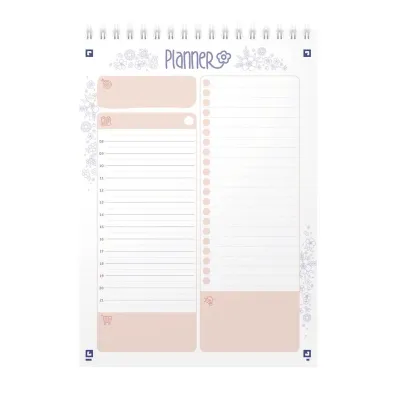 Oxford Flowers Planer dzienny A5 Floral 70 kartek