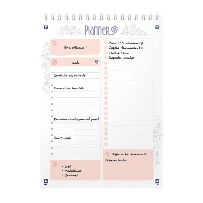 Oxford Flowers Planer dzienny A5 Floral 70 kartek