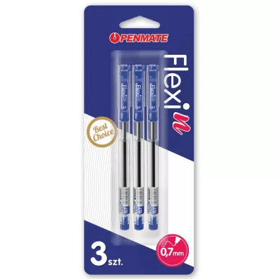 Penmate D�ugopis Flexi N niebieski 3 szt.